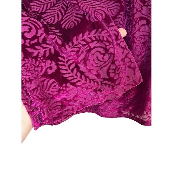 Roz Ali Top Women 2X Pink Pullover Floral Burnout Boho Western Whimsygoth Fairy - Picture 3 of 13